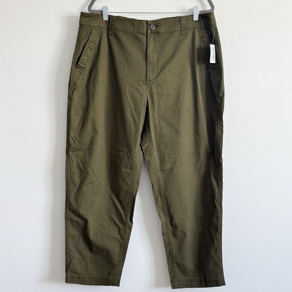 Old Navy Pants Women XL High Rise OG Chino Army Green Casual GORP Office